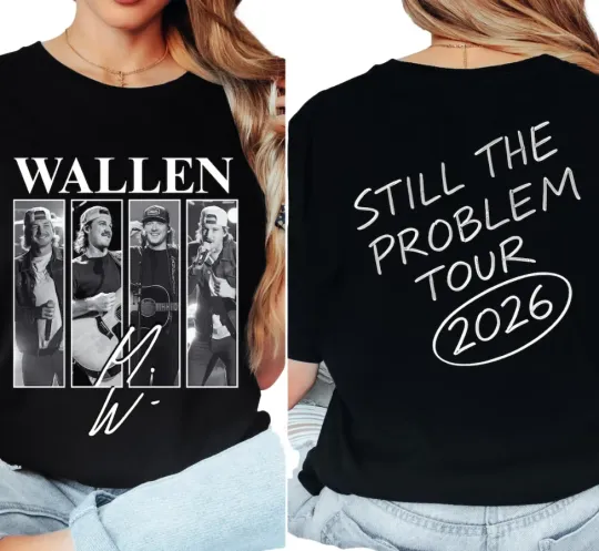Discover Wallen Western Still The Problem Tour 2026 Country Music Graphic Gift Fan T-shirt