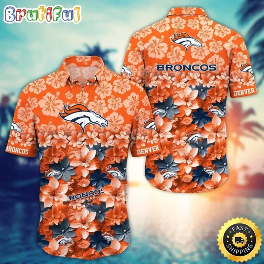 Discover Denver Football Team Broncos Hawaiian Shirt, Gift For Fans