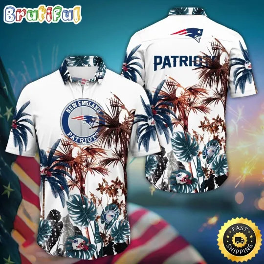 Discover New England Football Team Patriots Hawaiian Shirt, Gift For Fans