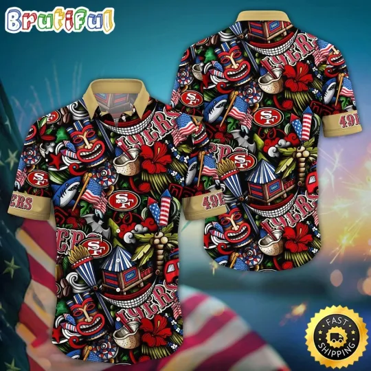 Discover San Francisco Football Team 49ers Hawaiian Shirt, Gift For Fans