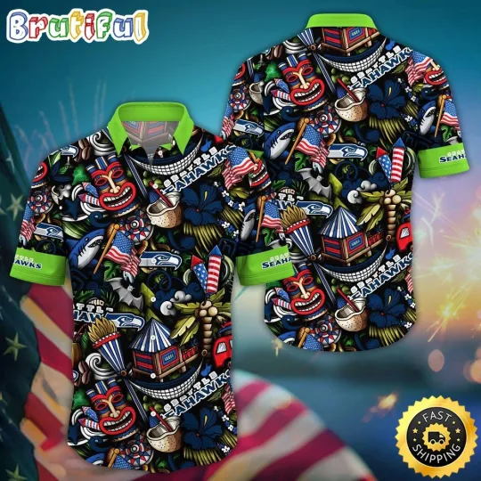 Discover Seattle Football Team Seahawks Hawaiian Shirt, Gift For Fans