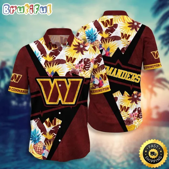 Discover Washington Football Team Commanders Hawaiian Shirt, Gift For Fans
