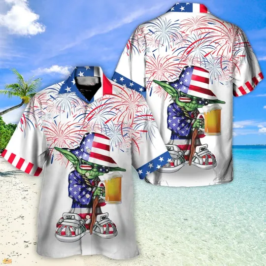 Discover Disney Star Wars Independence Day 4th Of July Hawaiian Shirt Summer Aloha