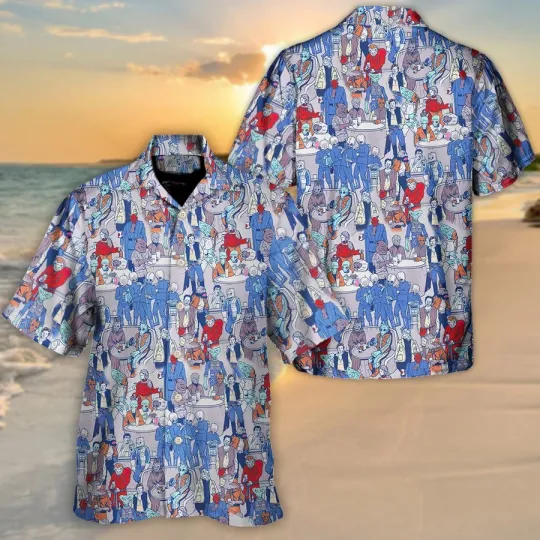 Discover Disney Star Wars CANTINA COOL Hawaiian Shirt Summer Beach Aloha