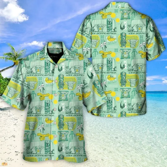 Discover Disney Star Wars Tiki Tropical Hawaiian Shirt Summer Beach Aloha
