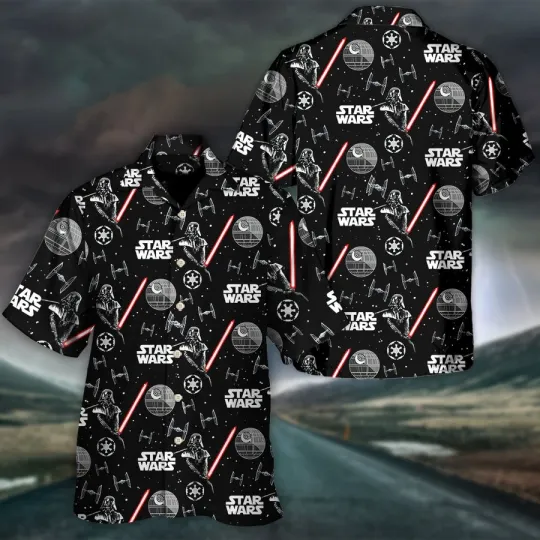 Discover Disney Star Wars Darth Vader With Light Saber Hawaiian Shirt Summer Beach Aloha