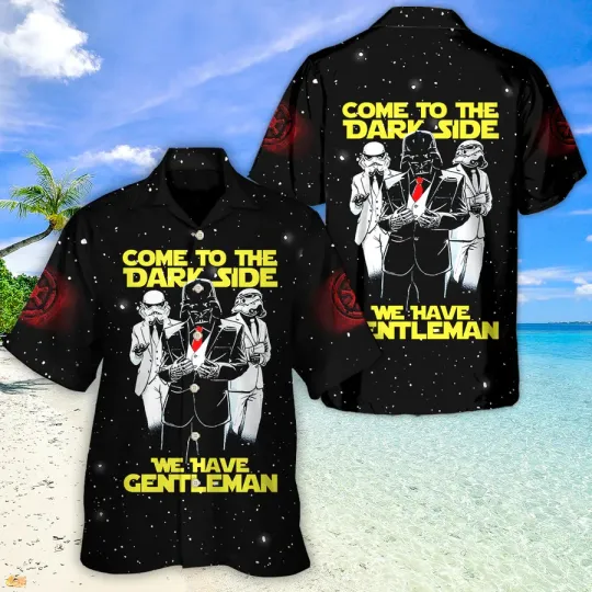 Discover Disney Star Wars Darth Vader Come To The Dark Hawaiian Shirt Summer Beach Aloha