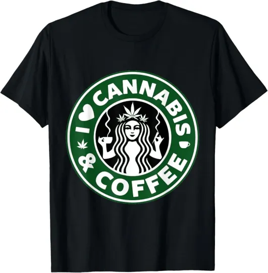 Discover CANNABIS HUMOR CANNABIS AND COFFEE FUNNY T-Shirt
