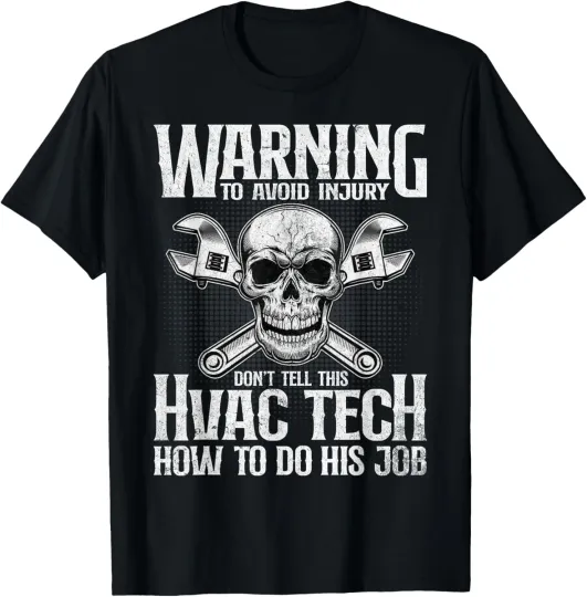 Discover Mens HVAC Technician Funny HVAC Tech Novelty Gift T-Shirt
