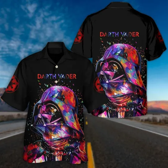 Discover Disney Star Wars Darth Vader Full Color Hawaiian Shirt Summer Beach Aloha