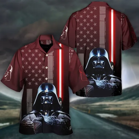 Discover Disney Star Wars Darth Vader American Flag Hawaiian Shirt Summer Beach Aloha