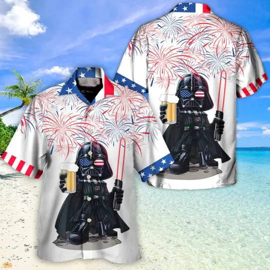 Discover Disney Star Wars Independence Day 4th Of July Hawaiian Shirt Summer Beach Aloha
