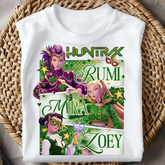 Discover Huntrix Mardi Gras PNG, Huntrix Anime Girl Group PNG (Digital Download)