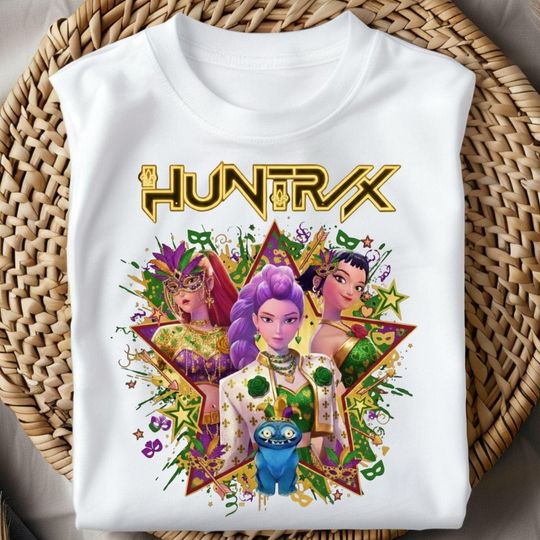 Discover Huntrix Mardi Gras PNG, Huntrix Anime Girl Group PNG (Digital Download)