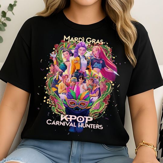 Discover Huntrix Mardi Gras PNG, Huntrix Anime Girl Group PNG (Digital Download)