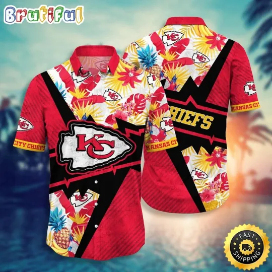 Discover football Kansas City Chiefs Hawaiian Shirt Flower Island Inspired Shirt