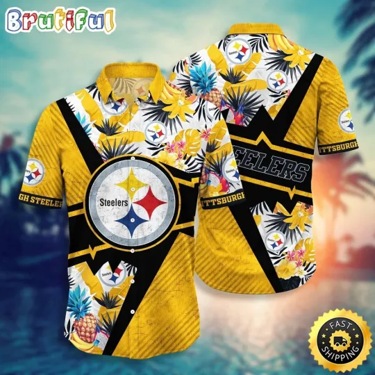 Discover football Pittsburgh Steeler Hawaiian Shirt Flower Island Inspired Shirt