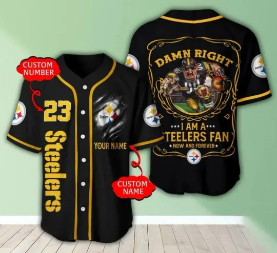 Discover Steeler Baseball Jersey baseball jersey- baseball jersey, 3d gift,2025 hot