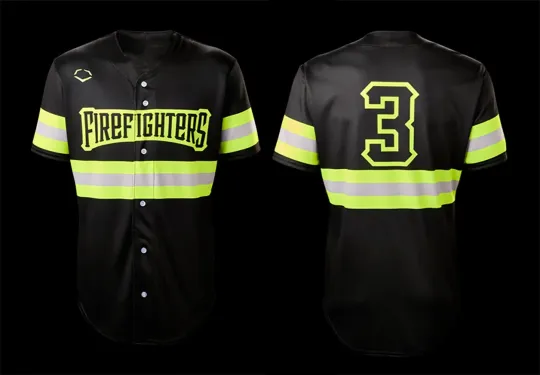 Discover Hot Firefighters Savannah Bananas S-5XL Baseball Jersey Black BTT484