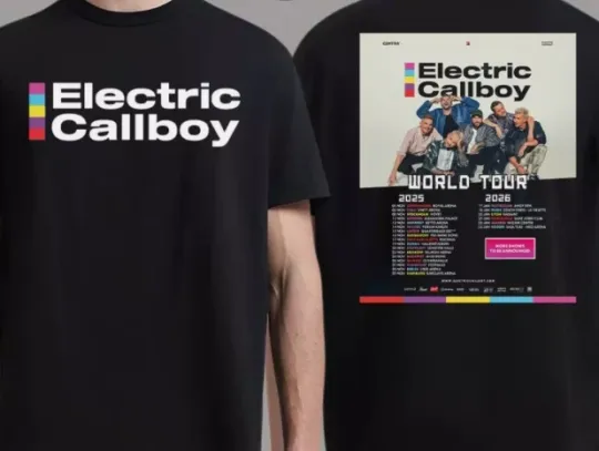 Discover Electric Callboy World Tour 2025 2026 Europe Tour Dates Two Sides Unisex T-Shirt