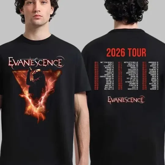 Evanescence 2026 North America Tour T-Shirt, Alternative Rock Band Concert