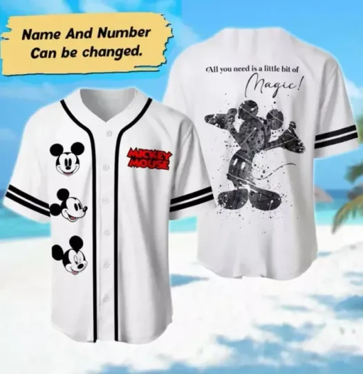 Discover Personalized Mickey Mouse 3D Baseball baseball jersey, new 3d gift