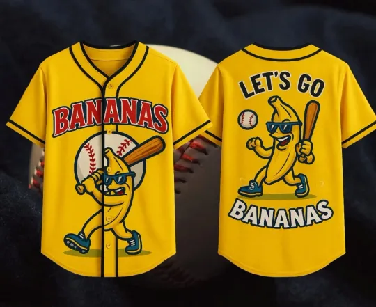 Discover New Savannah Bananas Baseball Jersey Yellow AOP 3D TMB5187