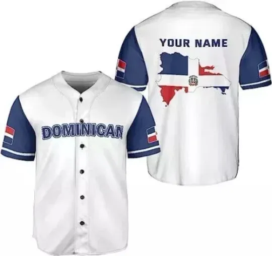 Personalized Dominican Republic 3D Baseball Jersey Shirt Best Price Us Size