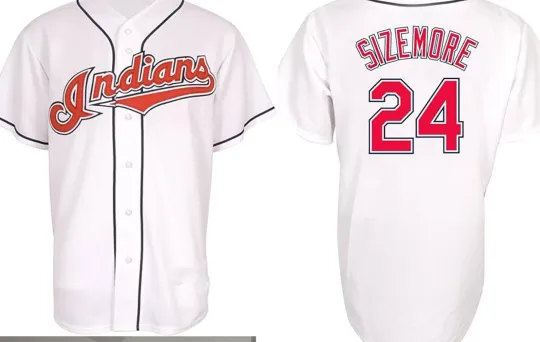 Collection Cleveland Indians White Baseball Jersey Full Size TMB5266