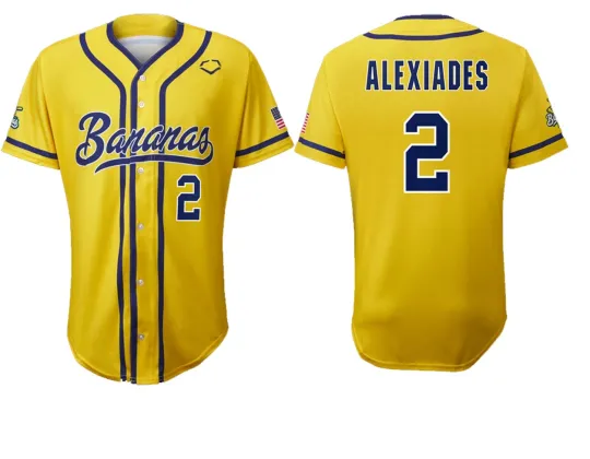 Discover Savannah Bananas Reese Alexiades #2 Baseball Jersey Yellow t shirt BTT516