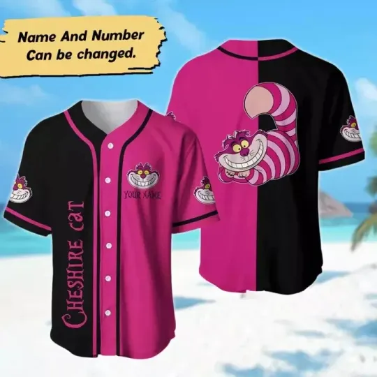 Discover Personalized Cheshire Cat 3D BASEBALL JERSEY SHIRT MOTHER DAY GIFT BEST PRICE