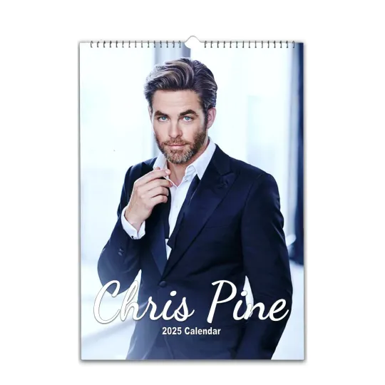 Discover Chris Pine Full Photo 2026/27 Vertical Wall Calendar