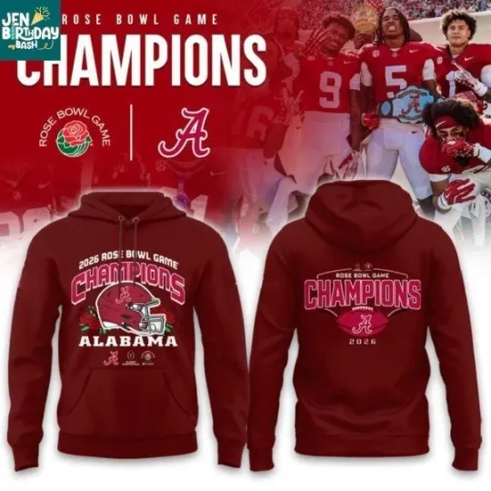 Albm Crimson Rose Bowl Champions 2026 Double Sided Hoodie