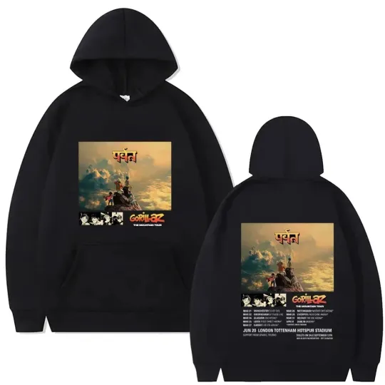 Discover Gorillaz The Mountain Album Tour 2026 Rock Band Inspired Hoodie