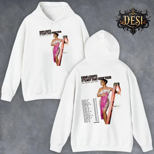 Discover Demi Lovato It's Not That Deep North American 2026 Tour Schedule City Hoodie