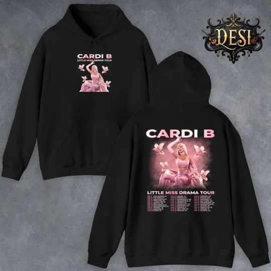 Discover Cardi B Inspired Little Miss Drama Tour Merch 2026 Graphic Tee Hoodie