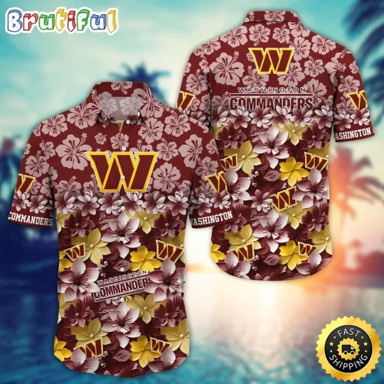 Discover football Washington Commanders Hawaiian Shirt Trending Summer