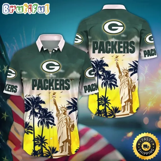 Discover football Green Bay Packers Hawaiian Shirt Statue Of Liberty Aloha Shirt