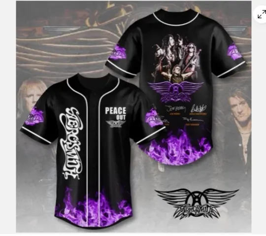 Discover New Aerosmith 3d Baseball Jersey Full Size Premium baseball jersey, new 3d gift