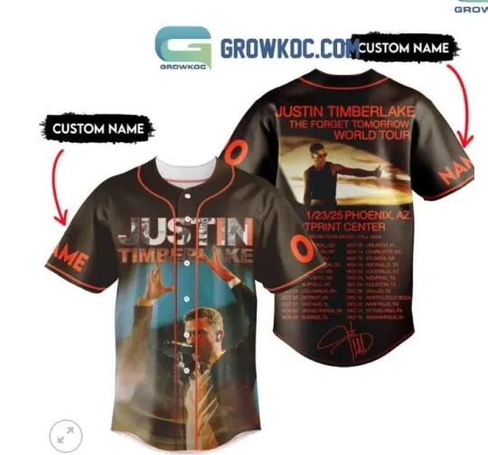 Discover Justin Timberlake The Forget Tomorrow World baseball jersey, 3d gift,2025 hot