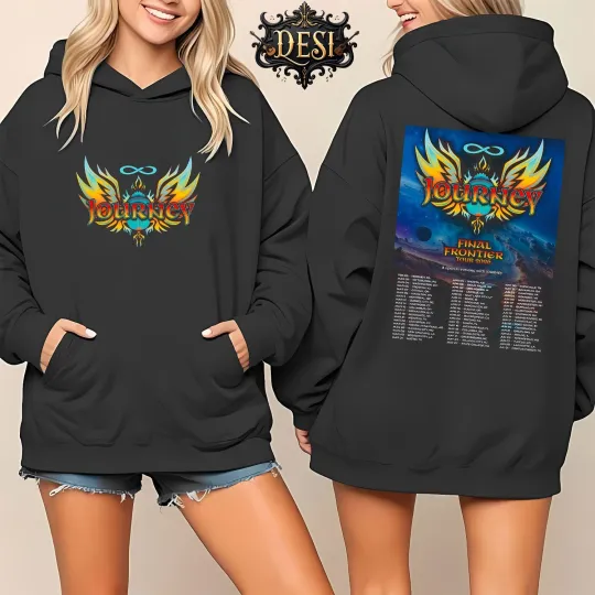 Discover Journey Band Final Frontier Tour 2026 Double Sided Unisex Hoodie
