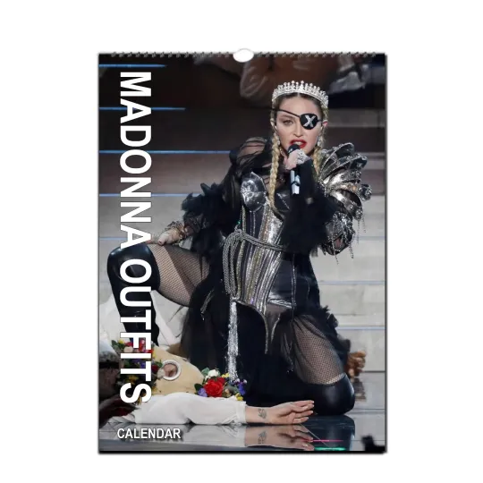 Discover Madonna Outfits Sexy Vertical Wall Calendar 2026/27 Choose Start Month