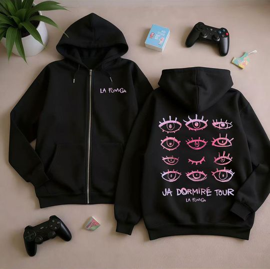 Discover Band La Fumiga Ja Dormire Tour 2026 Zip Up Hoodies Unisex Harajuku Hip Hop Jacket Sweatshirt Men Casual Bodywarmer Zipper Hoodie