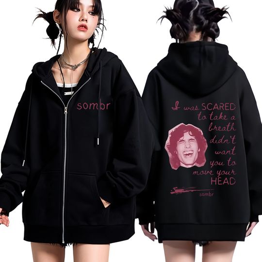 Discover Singer Sombr Merch Back To Friends Fashion Graphics Zipper Hoodie Men Women Fashion Hip-hop Tracksuit Casual Zip Up Jacket Coat