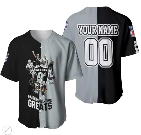 New baseball sport jersey, Raiders Baseball Jersey - Baseball Jersey 3D Dad gift