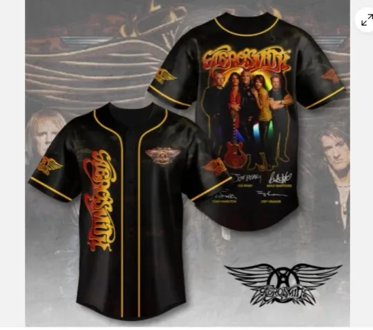 Discover Hot Aerosmith 3d Baseball Jersey All Size Baseball Jersey -trendy jersey 3d