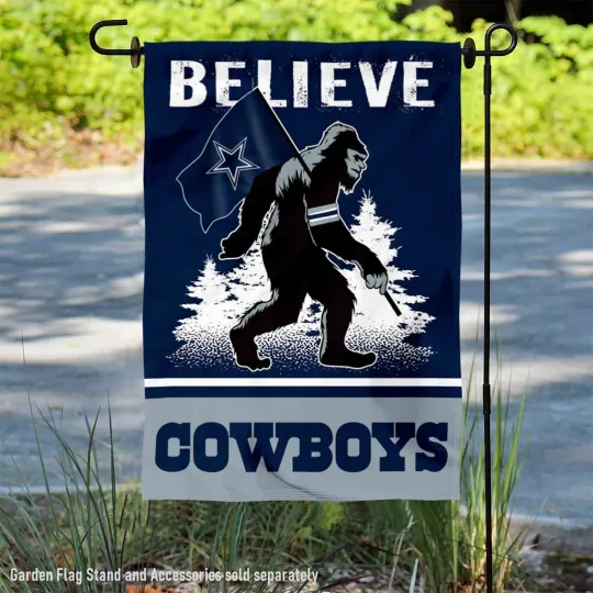 Discover Dallas Cowboys Bigfoot Sasquatch Believe Garden Yard Banner Flag