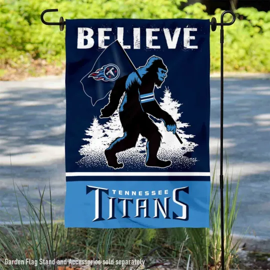 Discover Tennessee Titans Bigfoot Sasquatch Believe Garden Yard Banner Flag