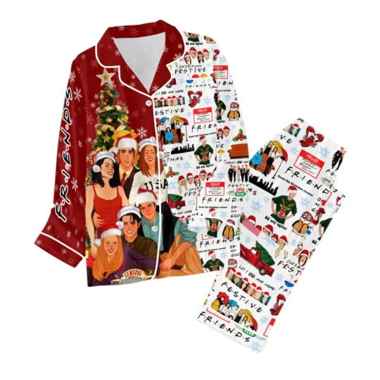 Discover Friends Button Down Pajamas Set   ANHNV 5575