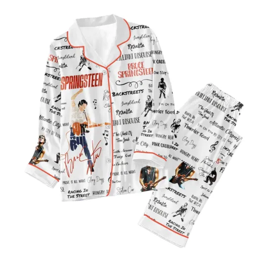 Discover Bruce Springsteen Button Down Pajamas Set 8211 HOATT 3568